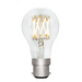 Clear LED light bulb on a white background