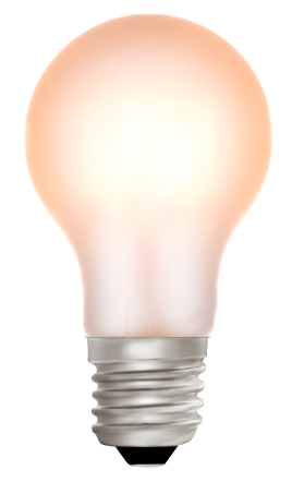 Light bulb on a white background