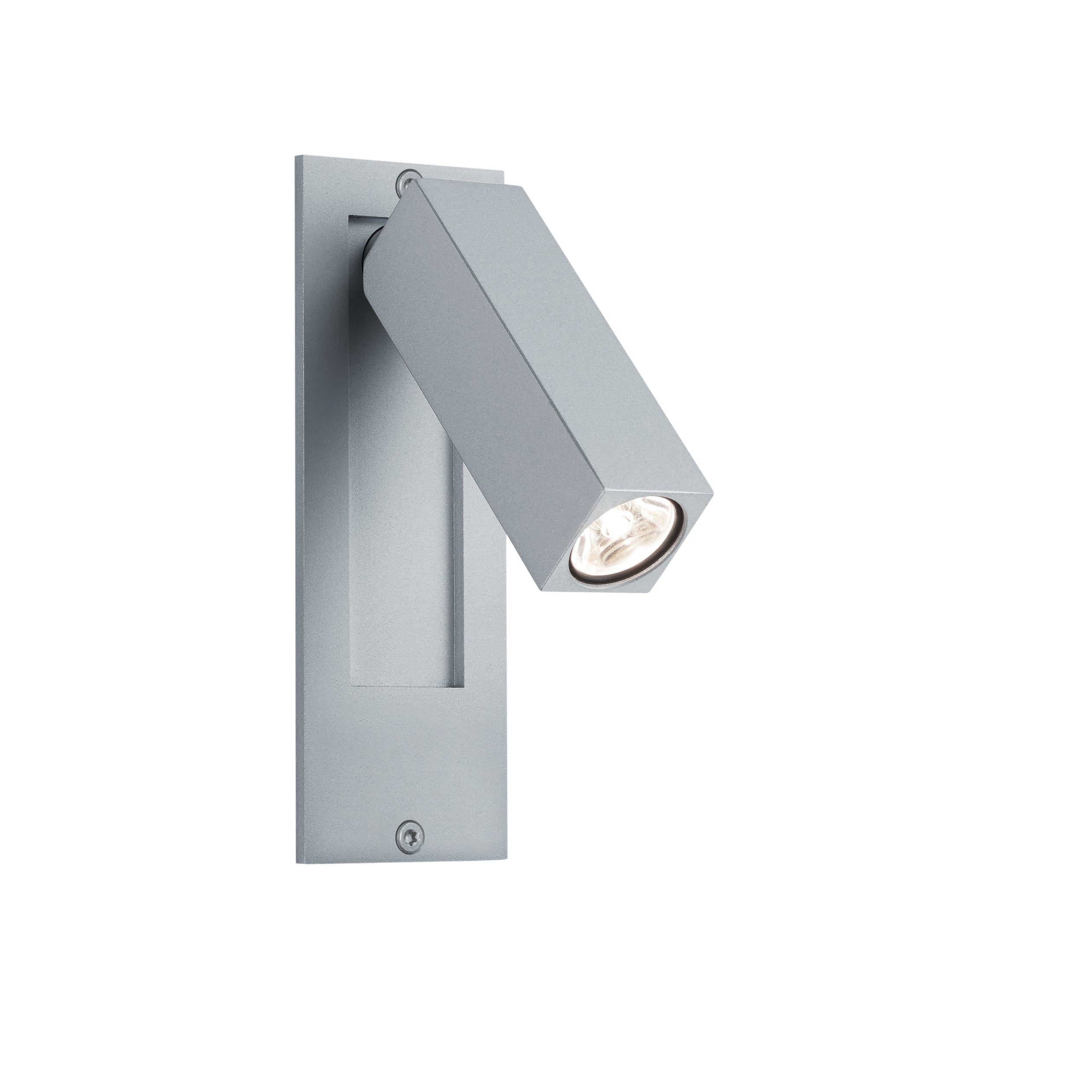 Wall Mounted Square Adjustable Reading Light-Silver