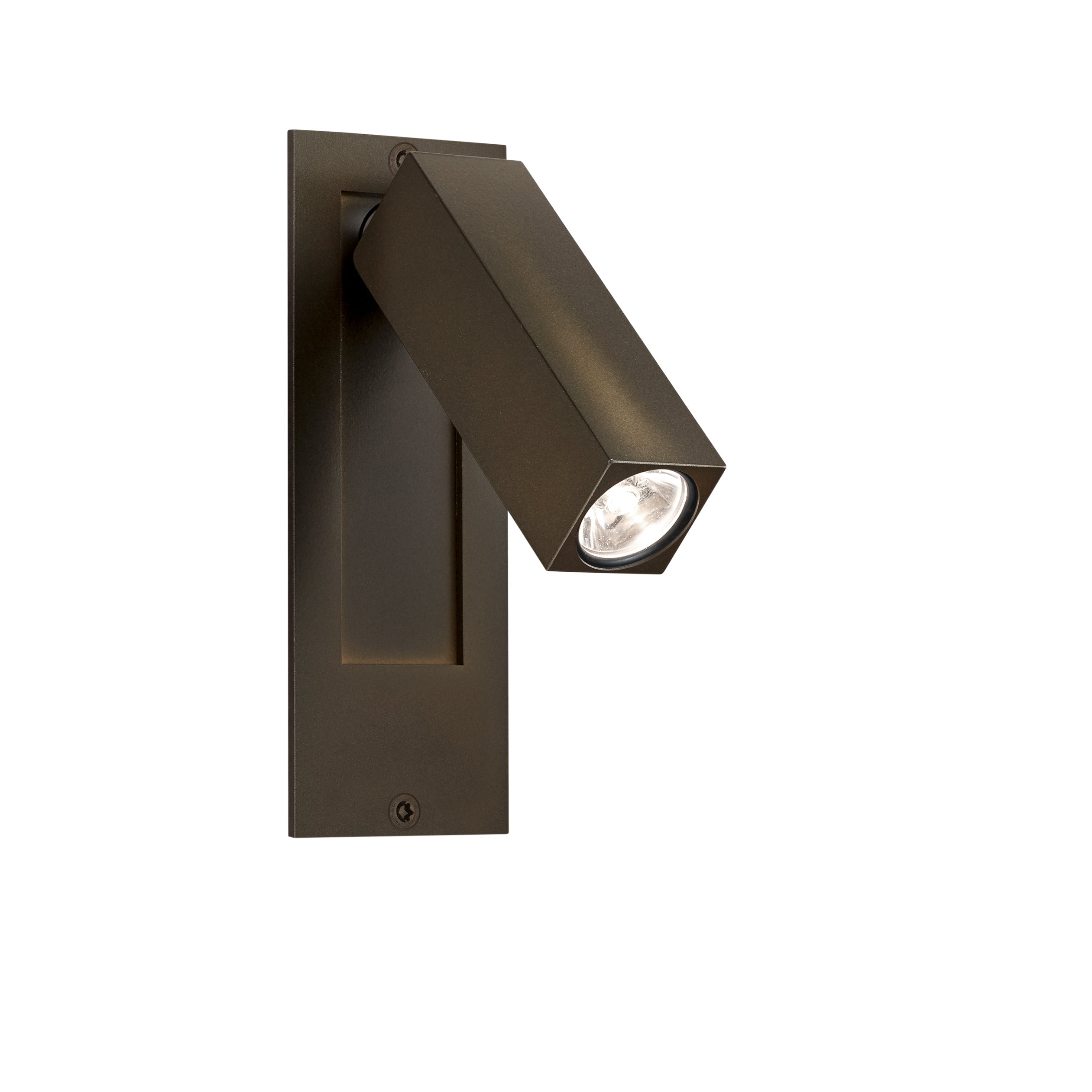 Wall Mounted Square Adjustable Reading Light-Dark Bronze*