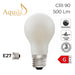 Porcelain GLS Lamp with technical details on white background