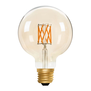 Globe G95 Amber 6W E27 2200K - LED Lamp from RETROLIGHT. Made by Zico Lighting.