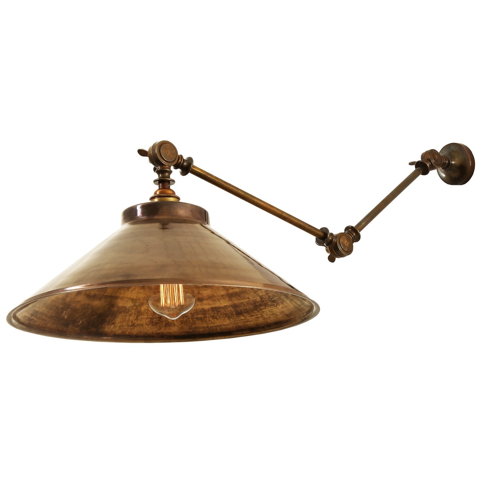 BAKU Handmade adjustable brass wall lamp By Mullan Lighting
